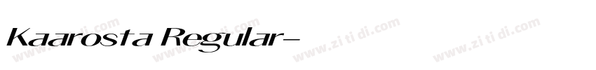 Kaarosta Regular字体转换